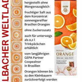 Orangensaft – Produkt des Monats August